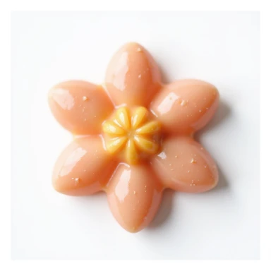 realistic flower bud-shaped candy, isolated on transparent background, no visible background sticker