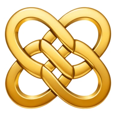 One infinity BOLD symbol made of gold sticker