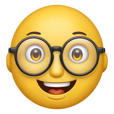 Freaky emoji with glasses sticker