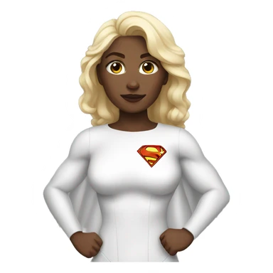 White Super woman sticker