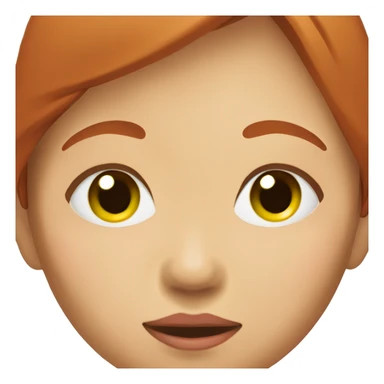 Asian woman with red hair and green eyes holding a baby in her hand. The baby is with open eyds sticker