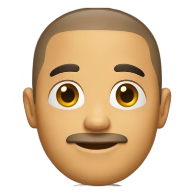 À emoji with a buzz cut sticker