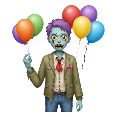 Street Balloon Seller zombie  sticker