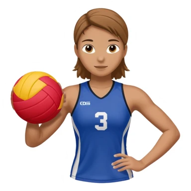 volleyball player, horseman, with volleyball ball sticker
