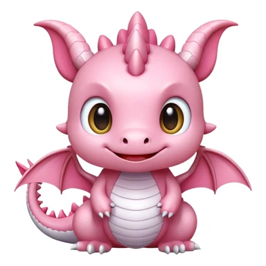 Cute light pink dragon, sanrio sticker