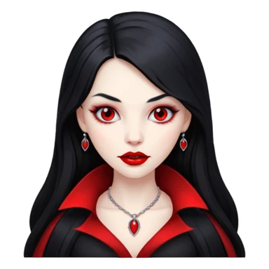Vampire lady with red lips sticker