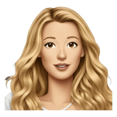 blake lively cartoon wearing tee sticker