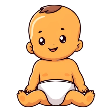 full body tanned baby sticker