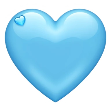 light sky blue heart with blingbling effect sticker