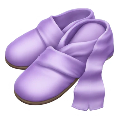 Light purple silk slippers and robe sticker