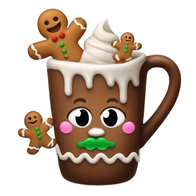 Holiday cocoa with a gingerbread sticker