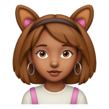 girl👧🏽 with dog ears  sticker