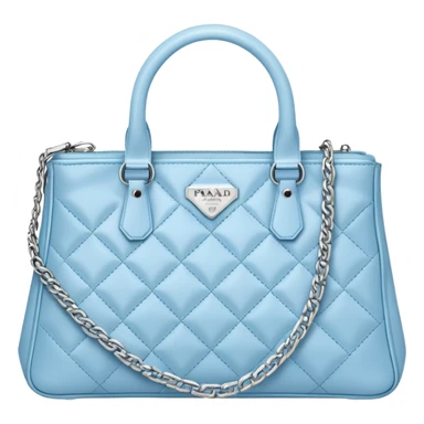 Light blue Prada purse sticker