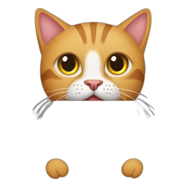 cat that holds paper with "BISA" text on it sticker