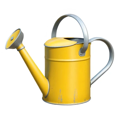 Yellow garden watering can sticker