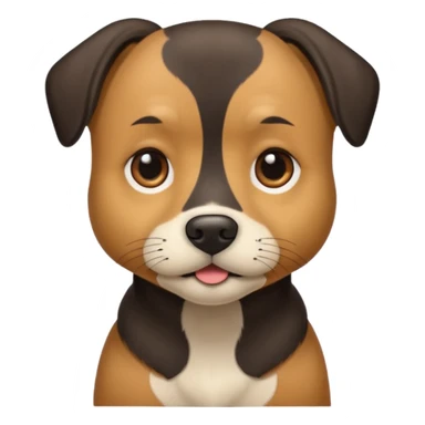  black mustached dog sticker