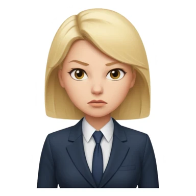 aggressive female boss in suit sticker