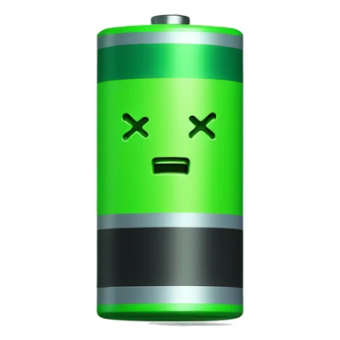 battery with 75% capacity in green with a neon green C sticker