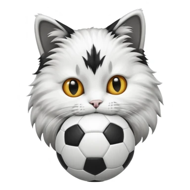 cat playing soccer sticker