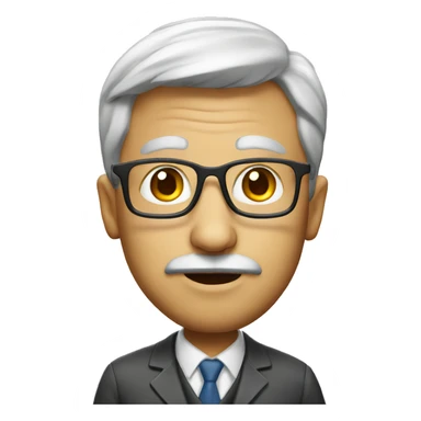 big head professor sticker