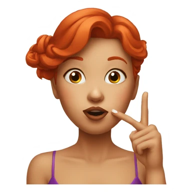 Red head girl blowing kisses sticker