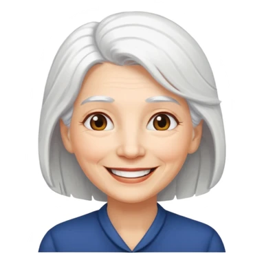 older woman with white hai  sticker