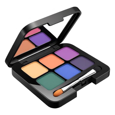 Black square shaped RAINBOW EYESHADOW compact makeup sticker