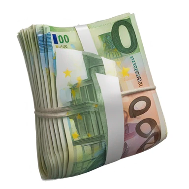 wad of euro bills sticker