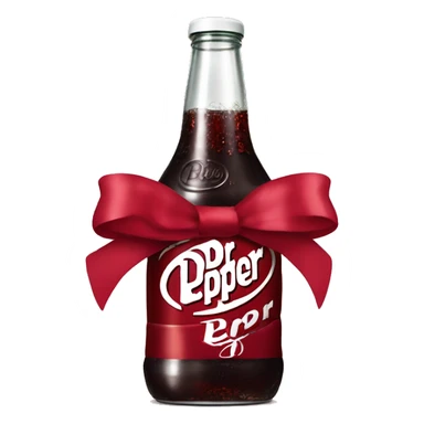 dr Pepper with a bow on top ￼ sticker