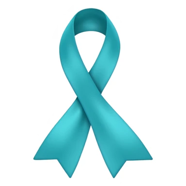 Turquoise cancer ribbon sticker