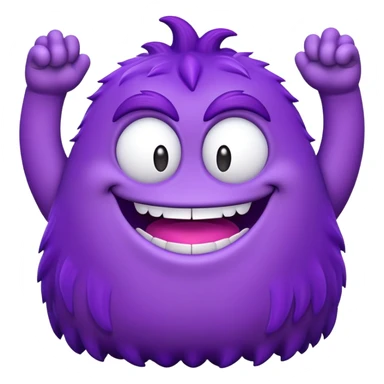 grimace large purple monster from mcdonaldland sticker