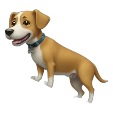 Chien sur un surf sticker