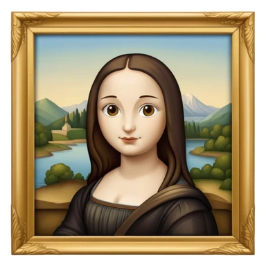 mona lisa in frame sticker
