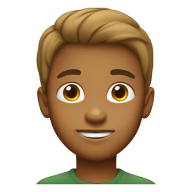 niño cabello lacio color castaño claro sticker