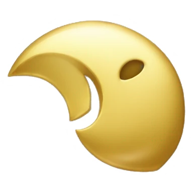 Gold half moon sticker