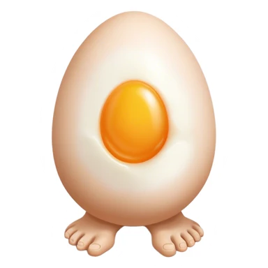 Egg with human feet sticker