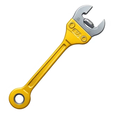 small yellow wrench sticker