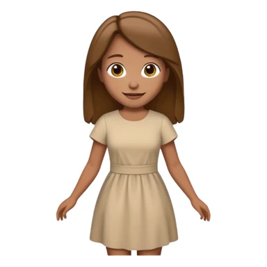 fullbody Lazarus's sister, Jesus's friend, brown hair, beige dress, normal emoji style, walking sticker