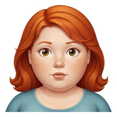 Fat redhead girl sticker