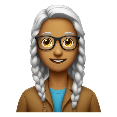 brun avec des lunette sticker