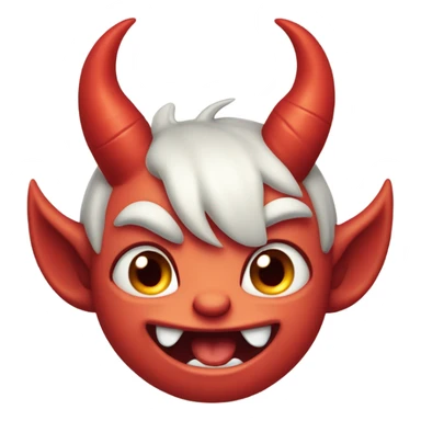 Little naughty devil laughing  sticker