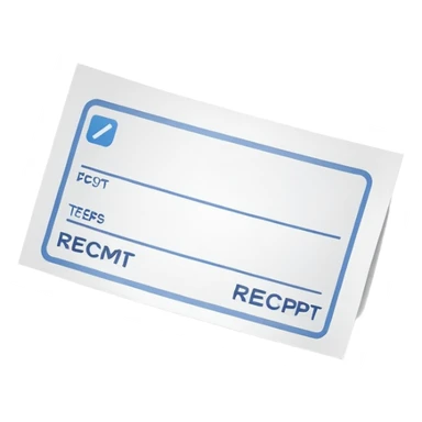 empty receipt sticker