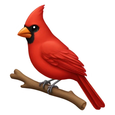 Cardinal bird birthday sticker