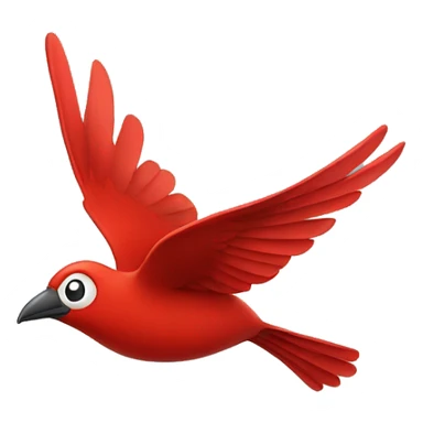 Flying bird with red scarf sticker
