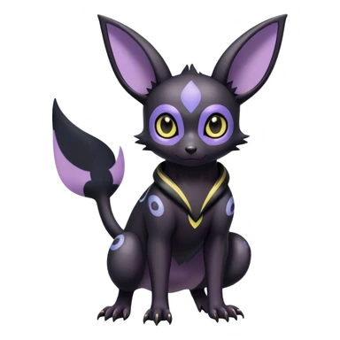 Noibat-Umbreon-hybrid, full body, special markings sticker