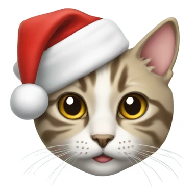 Cat with Santa hat sticker