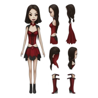 Girl vampire costumes sticker
