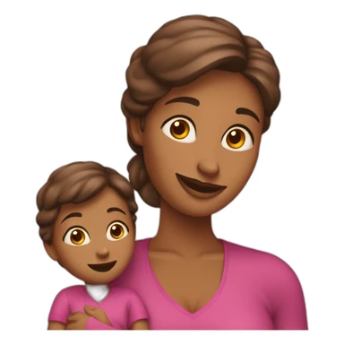 maman avec sa fille sticker