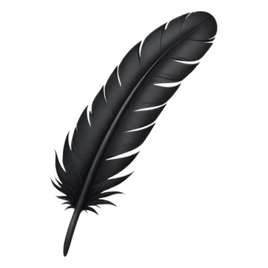 small black feather sticker