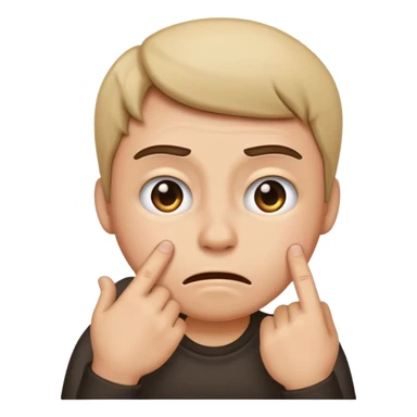 Create an emoji that is a regular emoji at dance picking his butt and looks super gross sticker